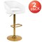 Flash Furniture 2PK White Vinyl Adjustable Height Barstool 2-CH-122070-WH-G-GG - alternate 3